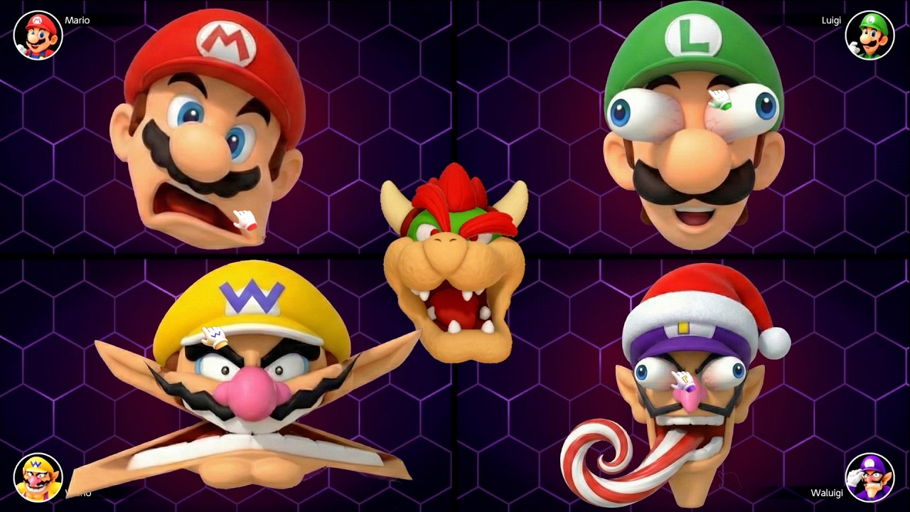 Mario Party Superstars Funniest Minigames - Mario Vs Luigi Vs Wario Vs Waluigi