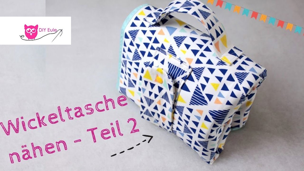 Kombinierte Wickeltasche / Windeltasche mit Unterlage selber nähen Teil 2 – DIY Eule