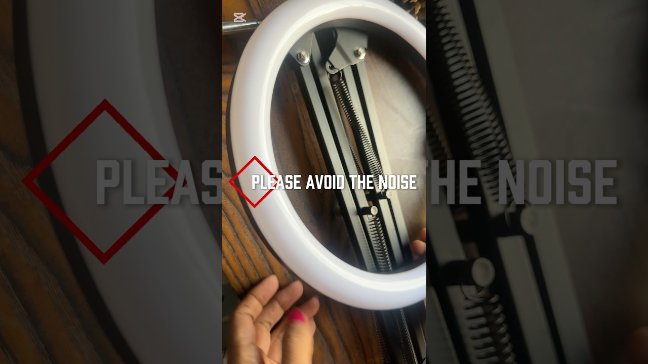 Overhead camera stand setup with ring light 