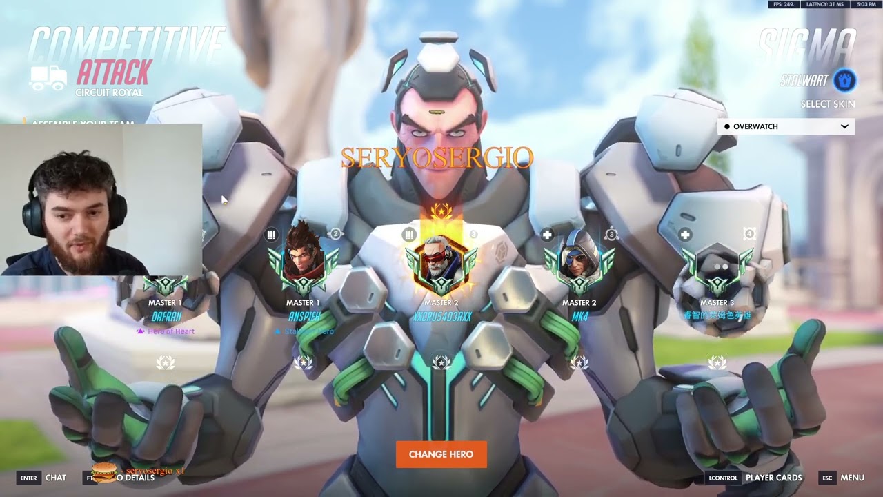 The Human Aimbot Plays Tank: Dafran's Sigma DOMINATES | Full Match VOD | OW
