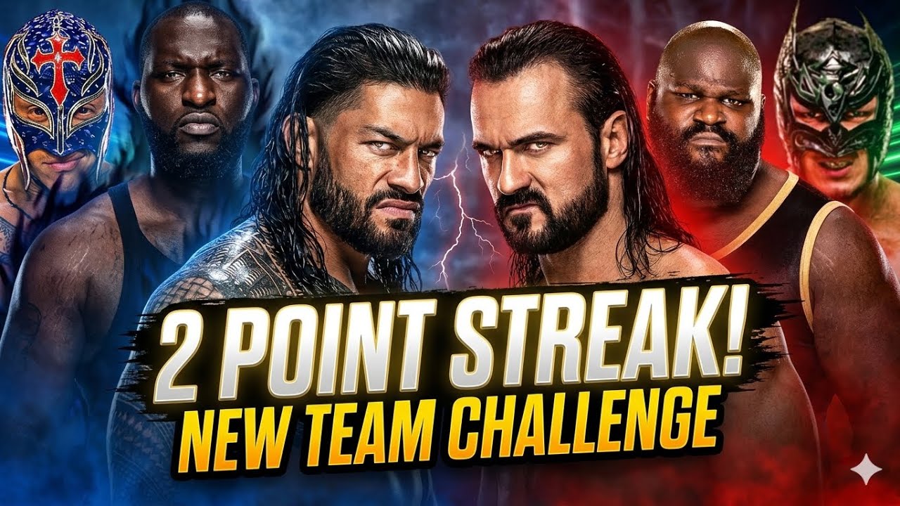 Mark Henry’s 2-Point Streak in Danger! Roman Reigns, Omos & Rey vs Drew McIntyre | WWE 2K25
