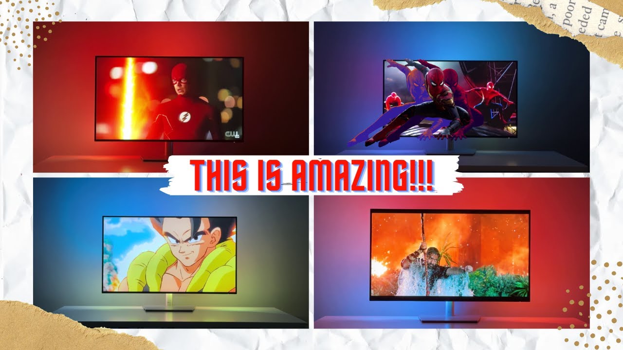 Best project I've done in a while! Amibient light behind monitor/TV!