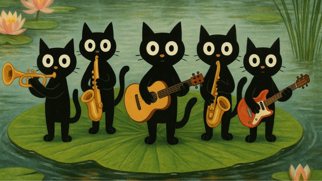 Black Cats by the Pond: Deep Bass Jazz for Calm Focus & Cozy Work