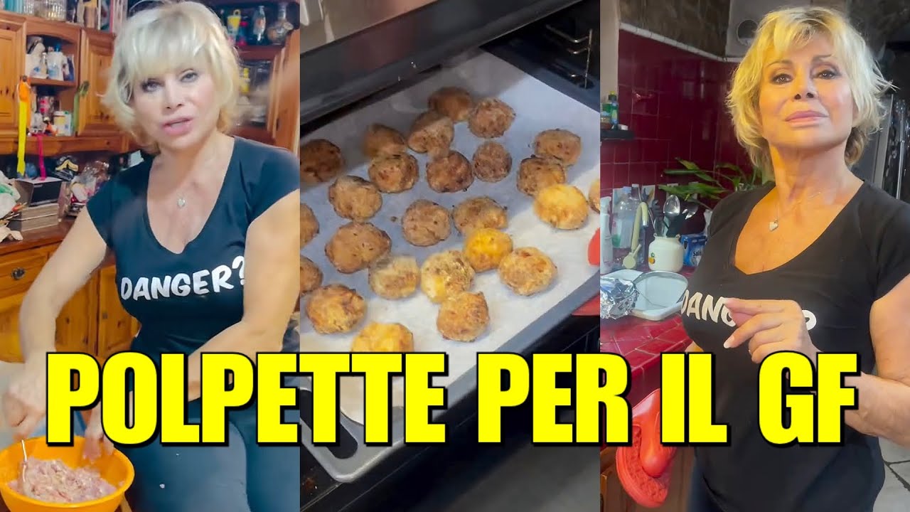 Carmen Russo mostra ad Enzo Paolo Turchi come si preparano le polpette per farle al Gf