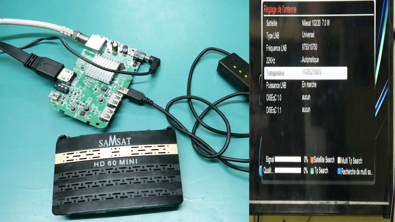 انعدام الاشارة في رسيفر  samsat hd 60mini