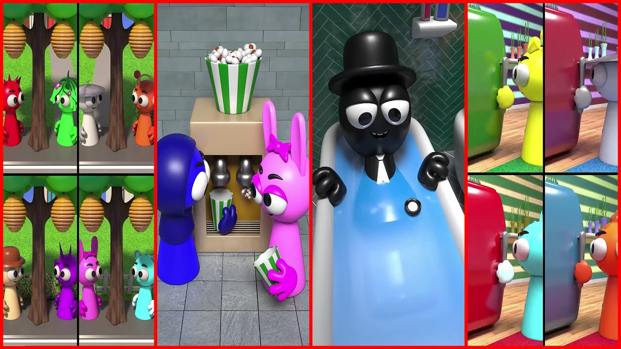 Sprunki Chaos Moments: Funny Characters, Wild Scenes and Unexpected Cartoon Adventures Compilation