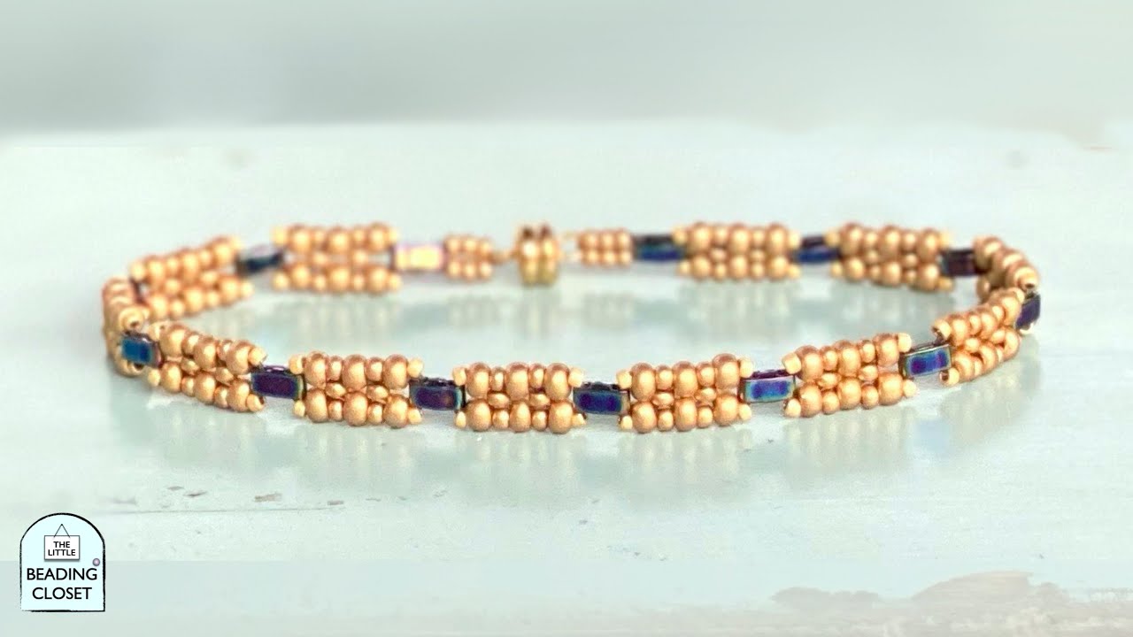 Half Tila Links the beaded bracelet tutorial Seed Beads and Half Tila Beads