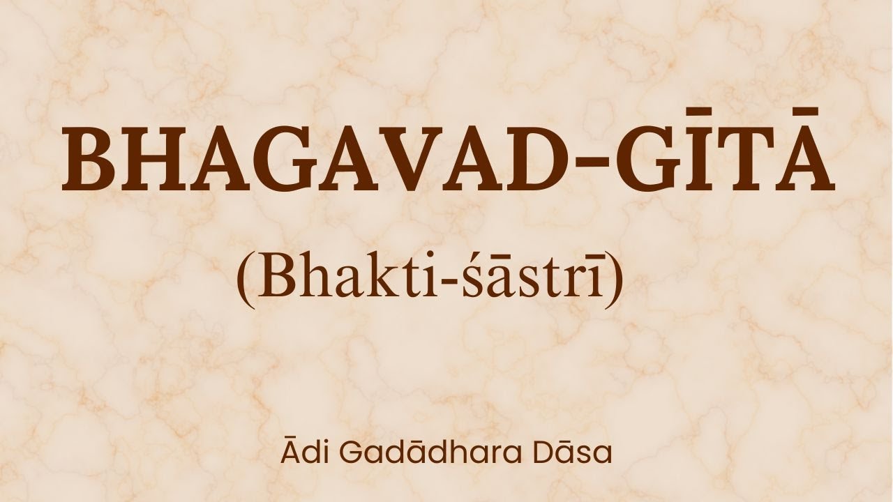 Bhakti Shastri | Session 31 | BG Chapter 6 | Text 24 to 34 | Ādi Gadādhara Dāsa