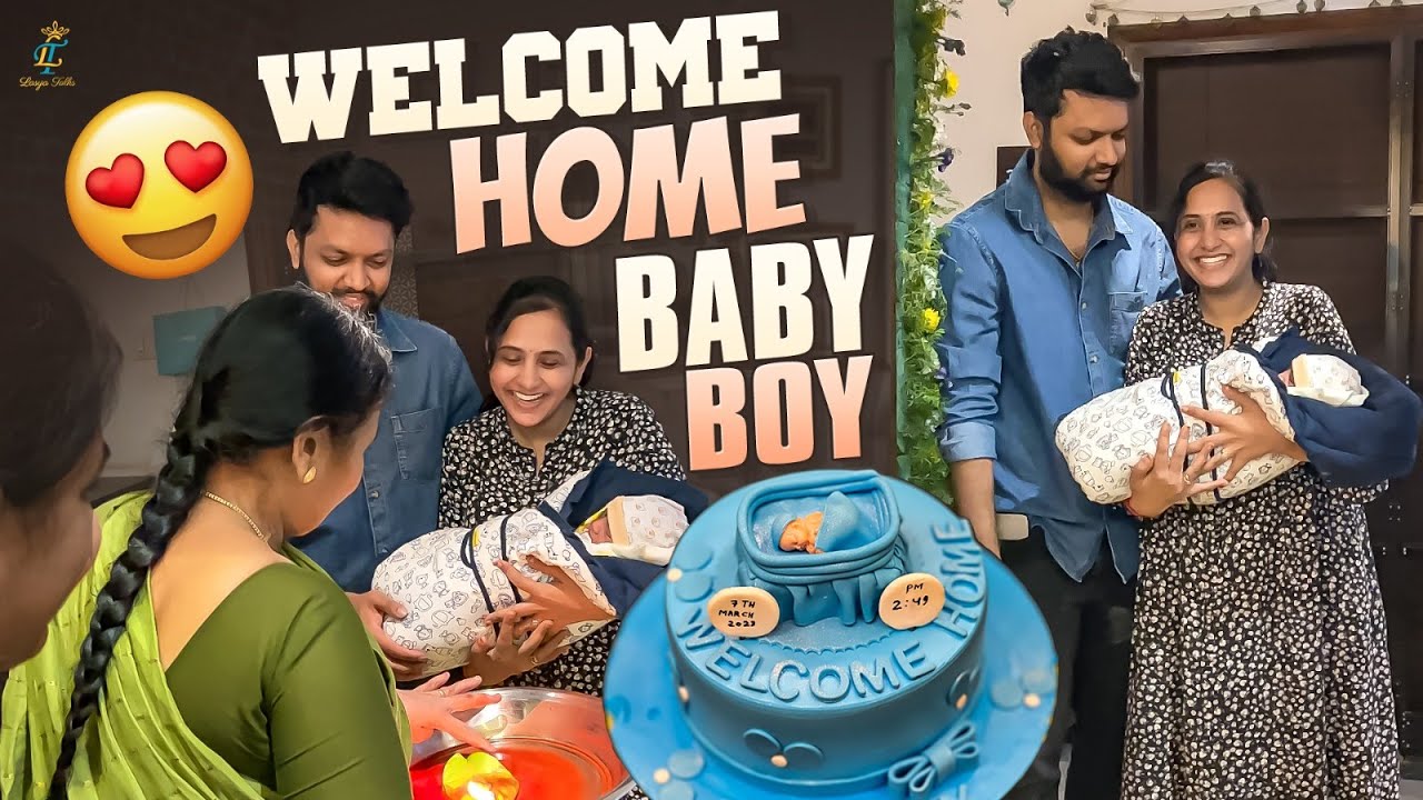 NewBorn Baby Boy Welcome Home || Baby 2 || మా చిన్నోడి entry ||@LasyaTalks