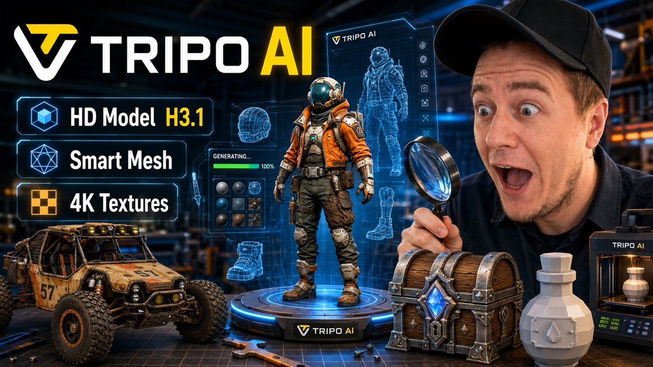Tripo AI &ndash; HD Model H3.1 & Smart Mesh for Fast AI 3D Creation