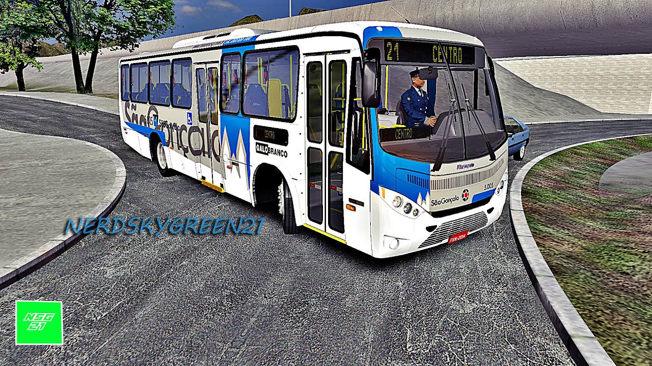 [OMSI 2] Marcopolo Senior Midi MB of-1519 Bluetec 5 +G27 - Viação Galo Branco | Mapa rio Metrópole