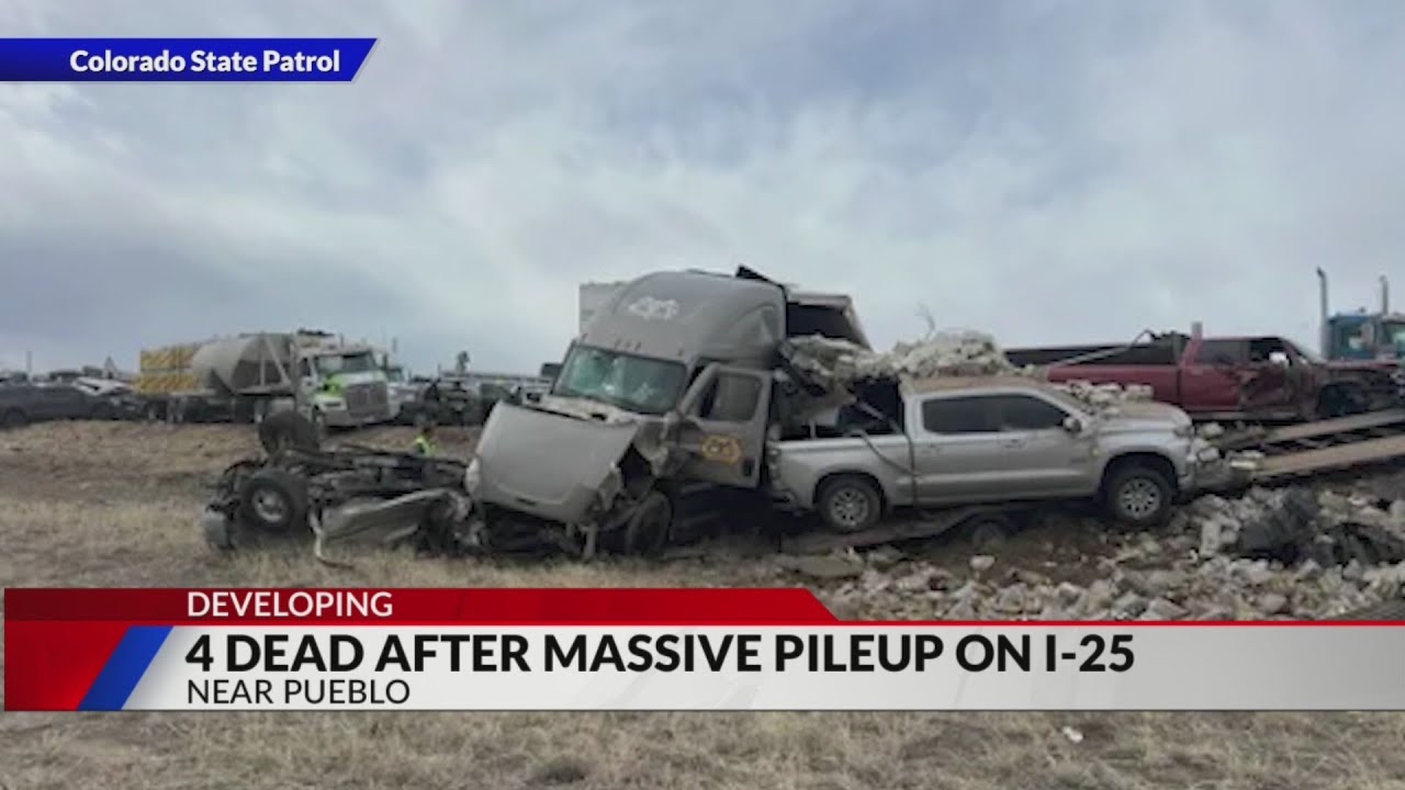 4 killed, 29 taken to hospital after I-25 crash in Pueblo