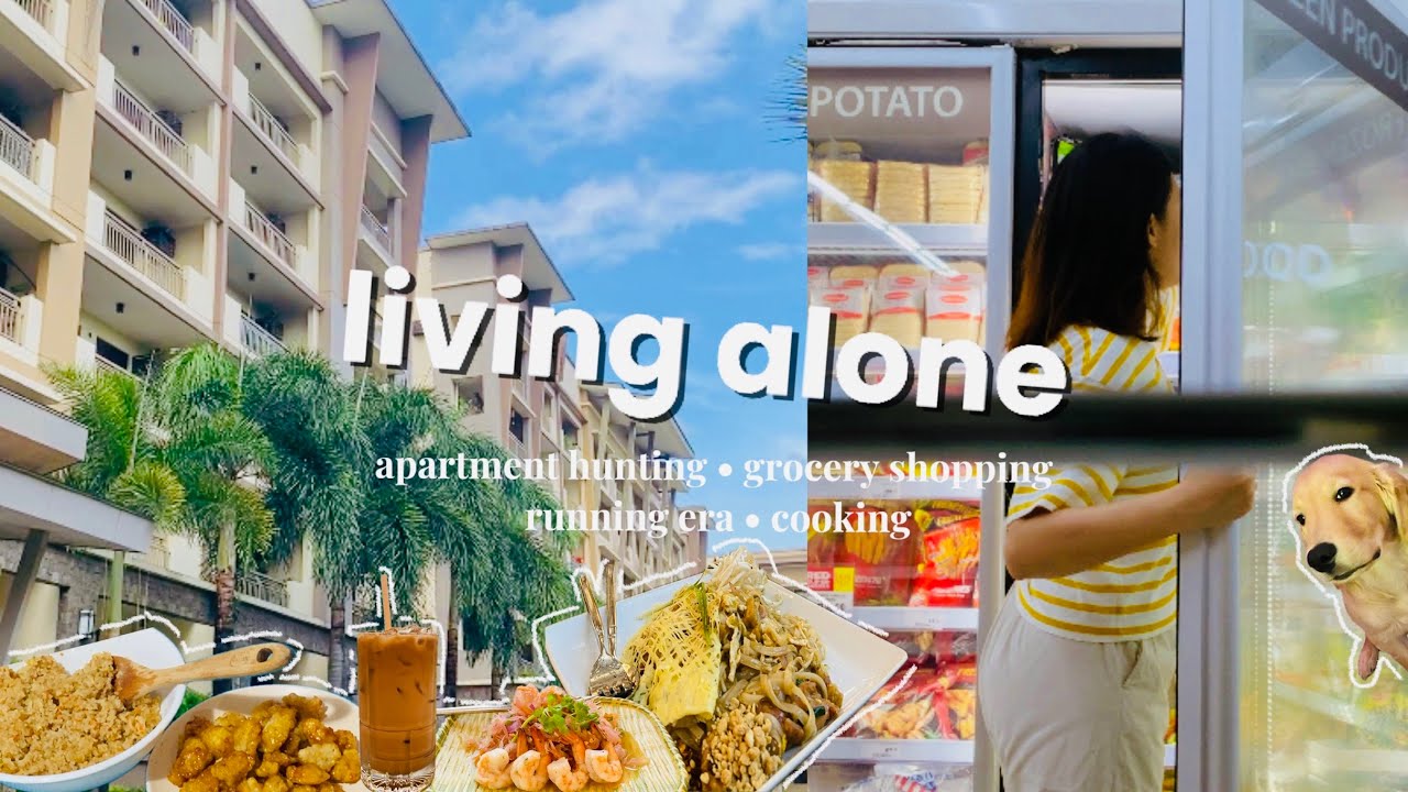 Living Alone in the Philippines 🍃Apartment hunting, Grocery run + Cooking, Running era - life lately