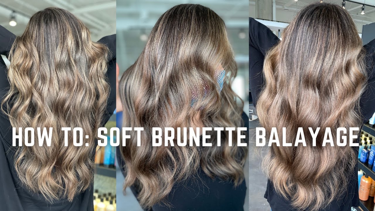 Brunette Balayage Tutorial for Hairdressers - long hair highlights toner formula