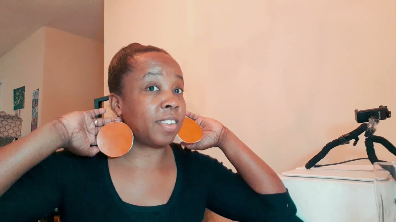 DIY Leather Earrings, Easy To Make Handmade Earrings, No Cricut Circular Shape Earrings