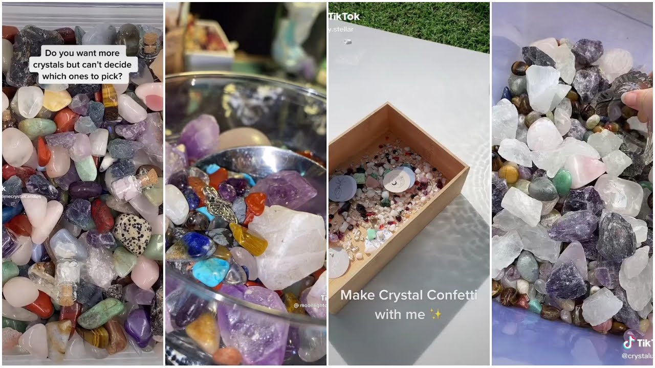 CRYSTAL CONFETTI RESTOCKING AND MAKING | CRYSTAL BUSINESSES | CRYSTAL TIK TOK