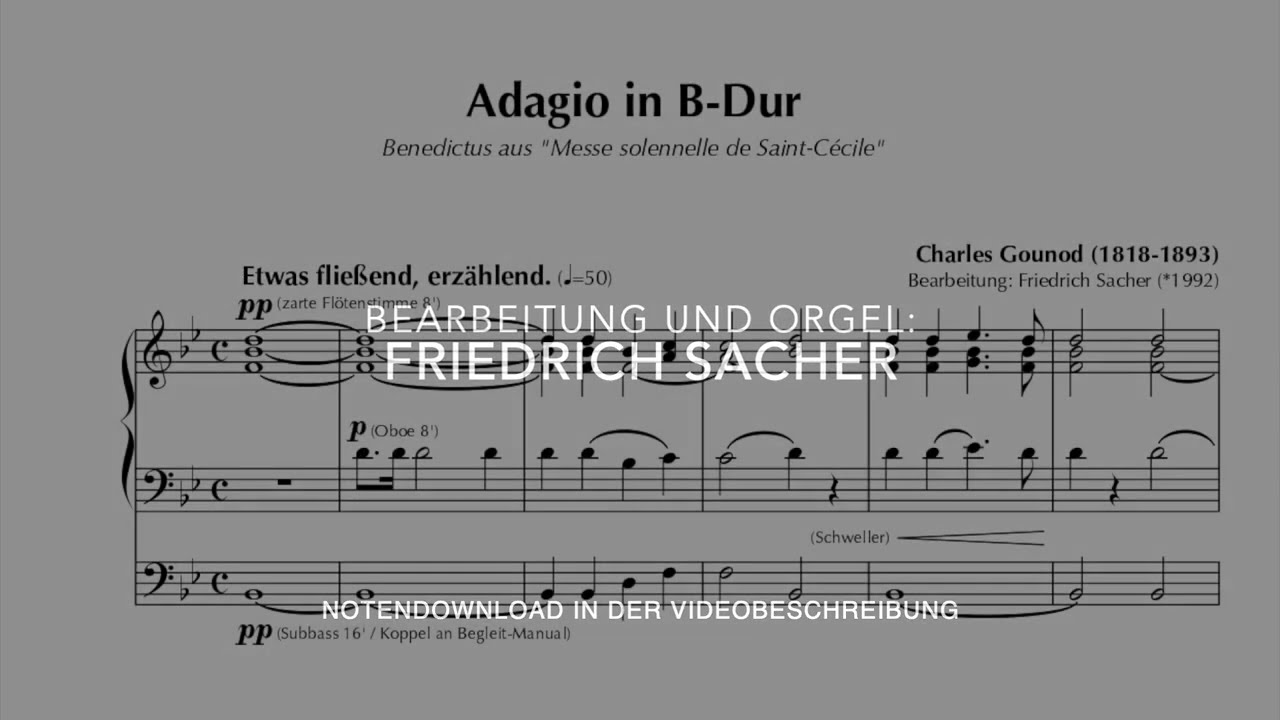 Charles Gounod (1818-1893) - Adagio in B-Dur für Orgel