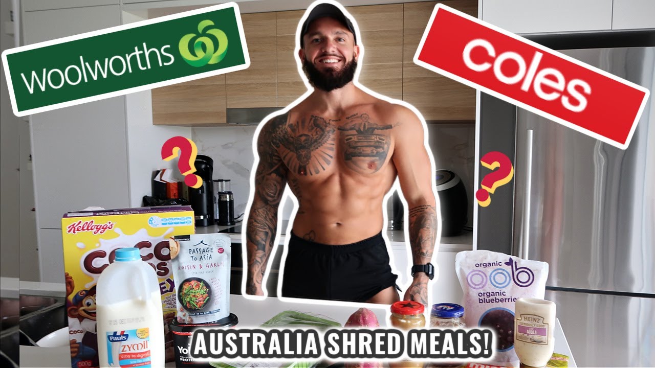 AUSTRALIAN SHRED MEALS | WHAT I EAT IN A DAY TO LOSE BODY-FAT!! **2600 CALORIES**