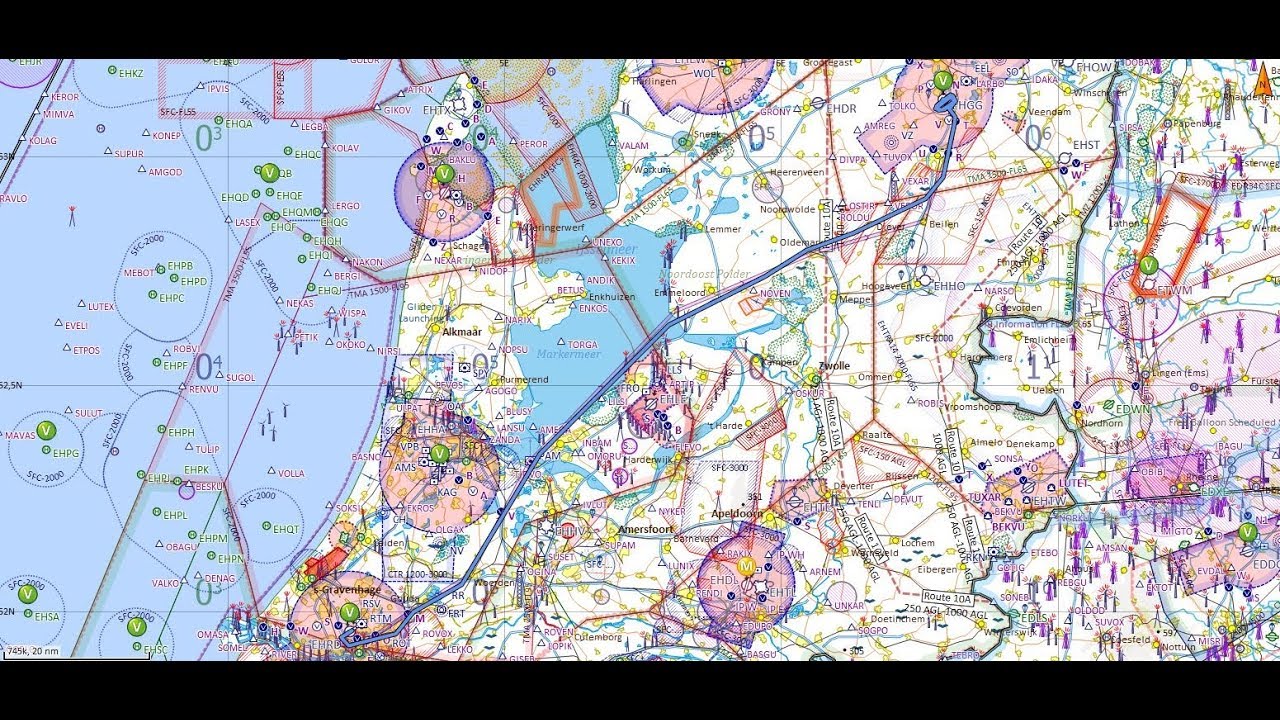 Rotterdam EHRD to Groningen EHGG VFR Robin DR400