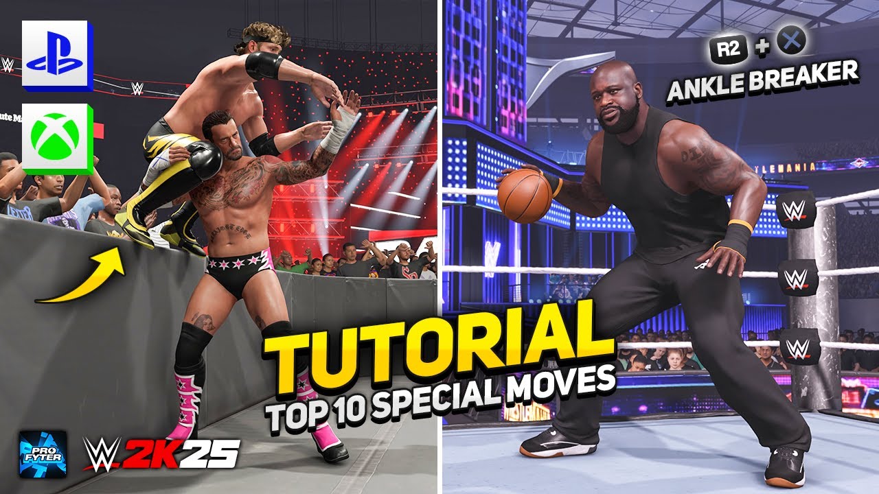 WWE 2K25 TOP 10 HIDDEN MOVES YOU DON'T KNOW! (Tutorial and Guide Part 2)