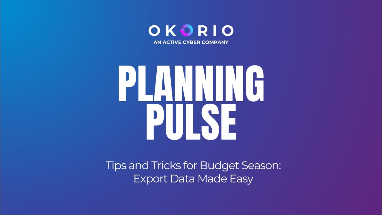 Planning Pulse- Tips and Tricks Export Data