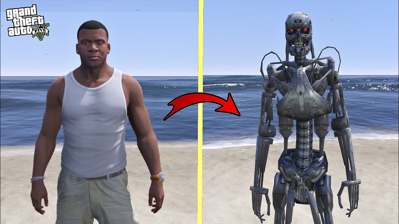 GTA 5 : FRANKLIN BECAME A ROBOT 🤖