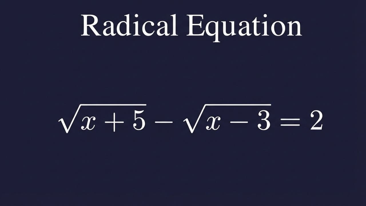 A TRICKY SAT radical equation Can You Solve it?