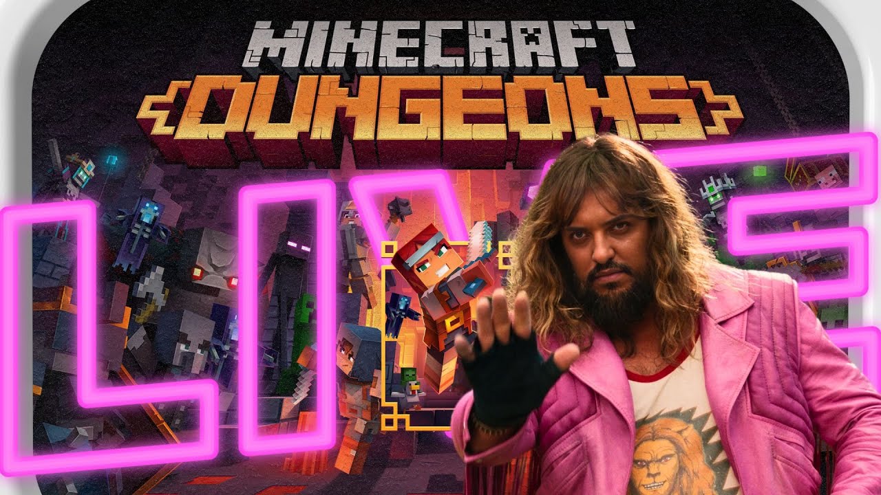LIVE DO NADA! JOGANDO MINECRAFT DUNGEONS SEM ROTEIRO