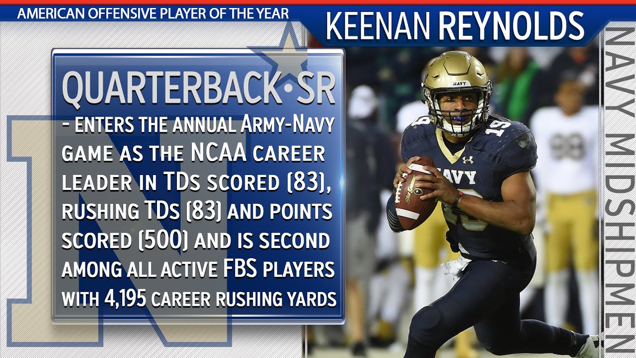 2015 American Offensive Player of the Year - Navy QB Keenan Reynolds