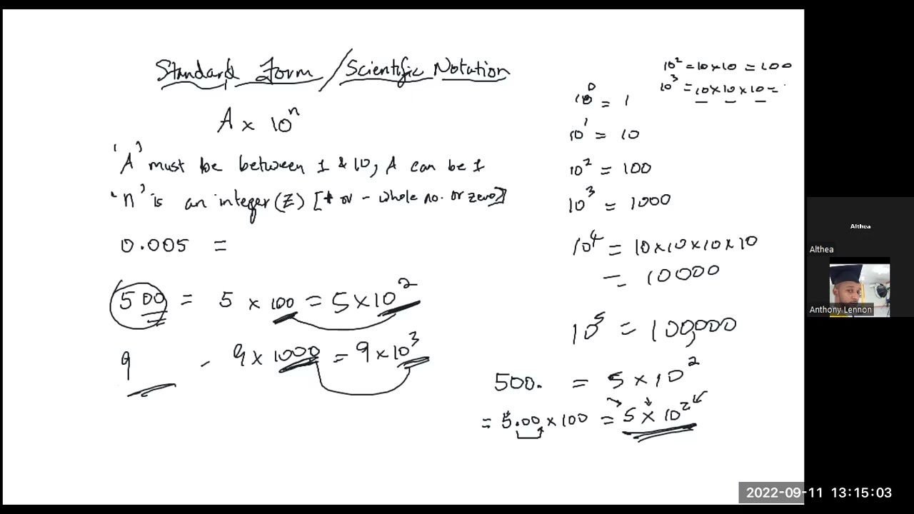 Standard Form aka Scientific Notation| Fractions #AnthonyMLennon #cxcmaths #csecmath