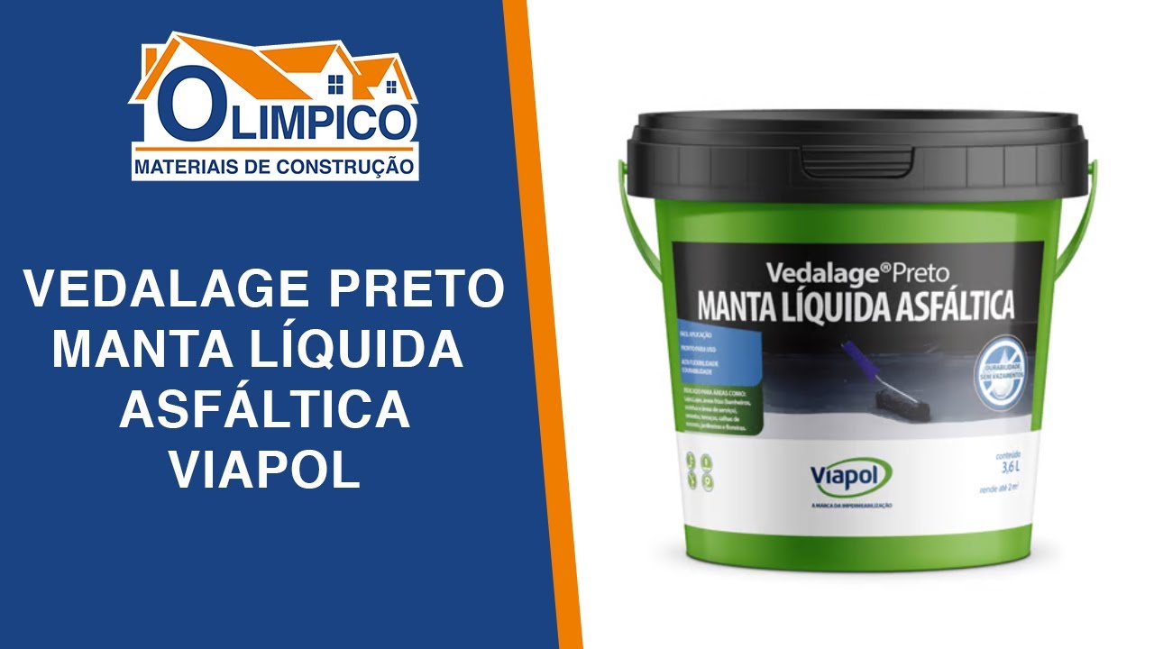 Vedalage Preto Manta Líquida Asfáltica VIAPOL- 🔶 Materiais de Construção Olimpico 🔷