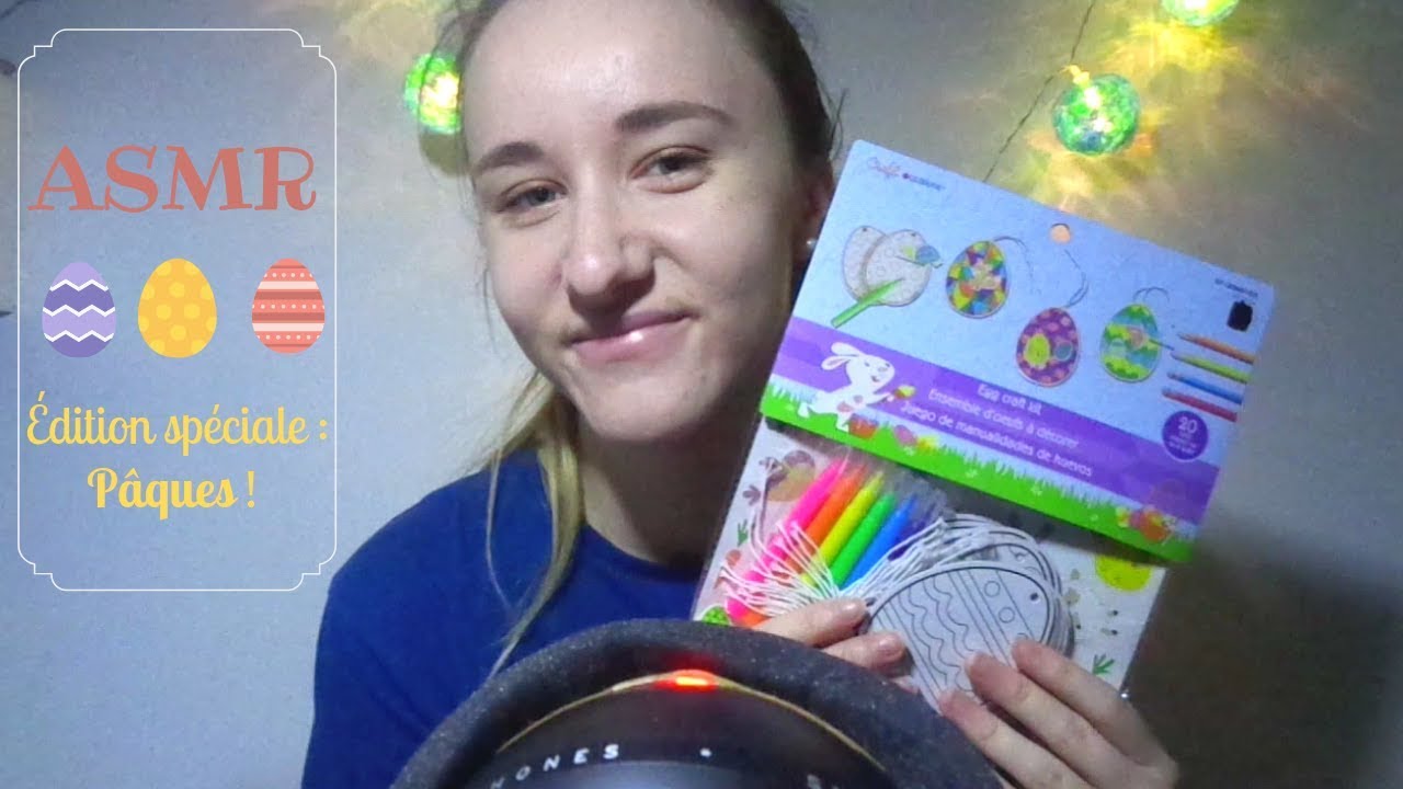 ASMR FR 💤 Je colorie des œufs de Pâques ! (tapping, chuchotements)