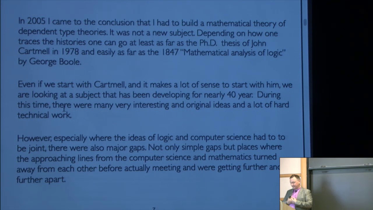 The meta-theory of dependent type theories - Vladimir Voevodsky