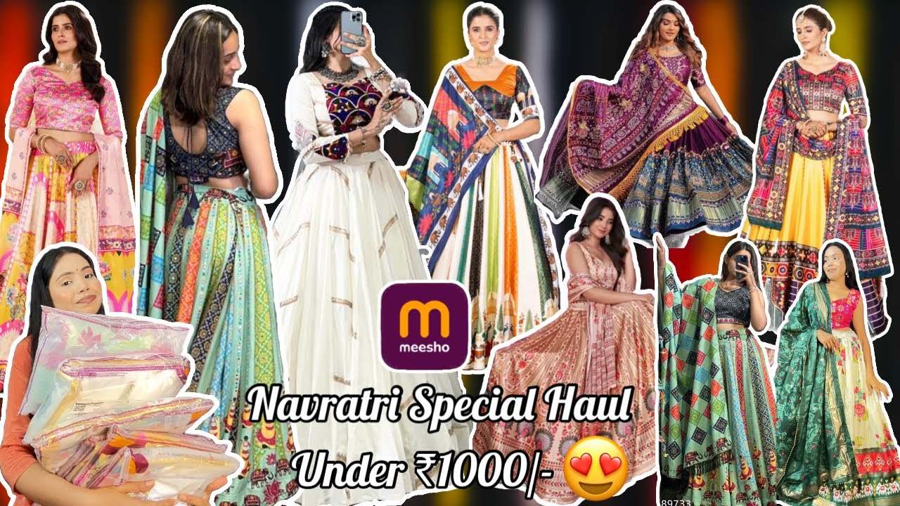 Navratri Special Outfits Haul | Chaniya Choli Meesho | Garba Outfits | Under ₹1000/-😱