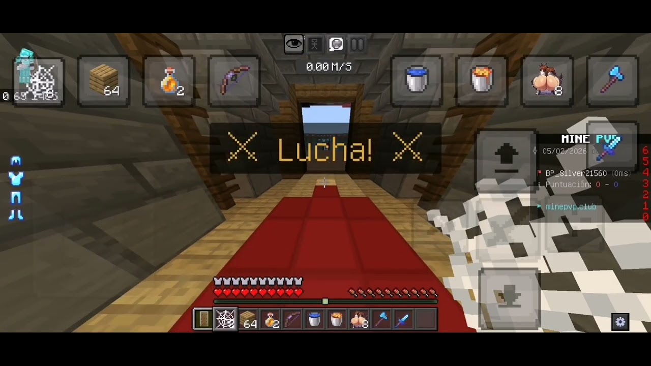 Minecraft pvp bedrock, intentado ganar una