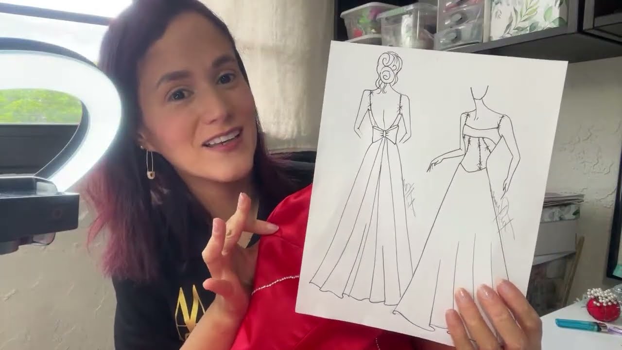 Cómo Bordar Brillos: Strass, en Vestido de Gala Rojo | Club Alta Moda