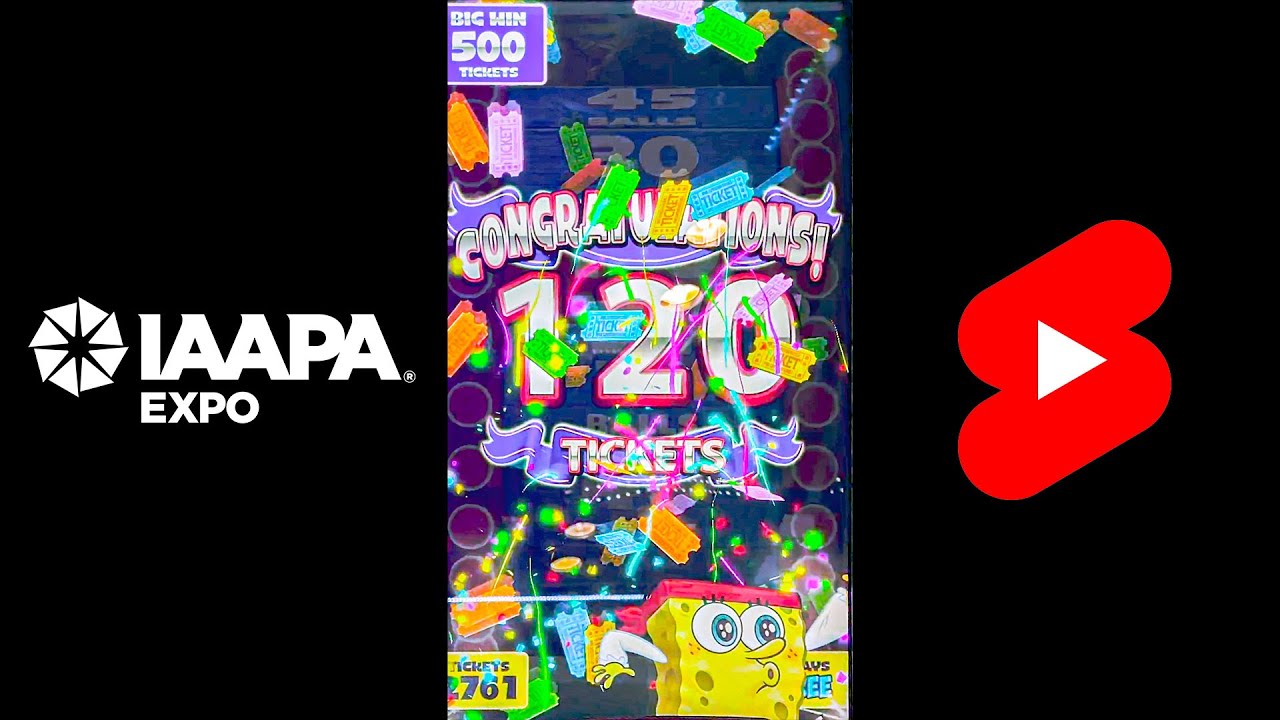 SpongeBob Pirates Of Bikini Bottom NEW arcade game at IAAPA Expo Orlando #shorts