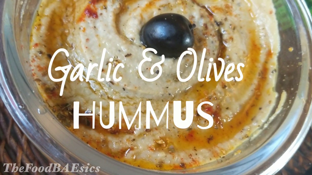 Garlic & Olives HUMMUS | Low Calorie | Healthy Food
