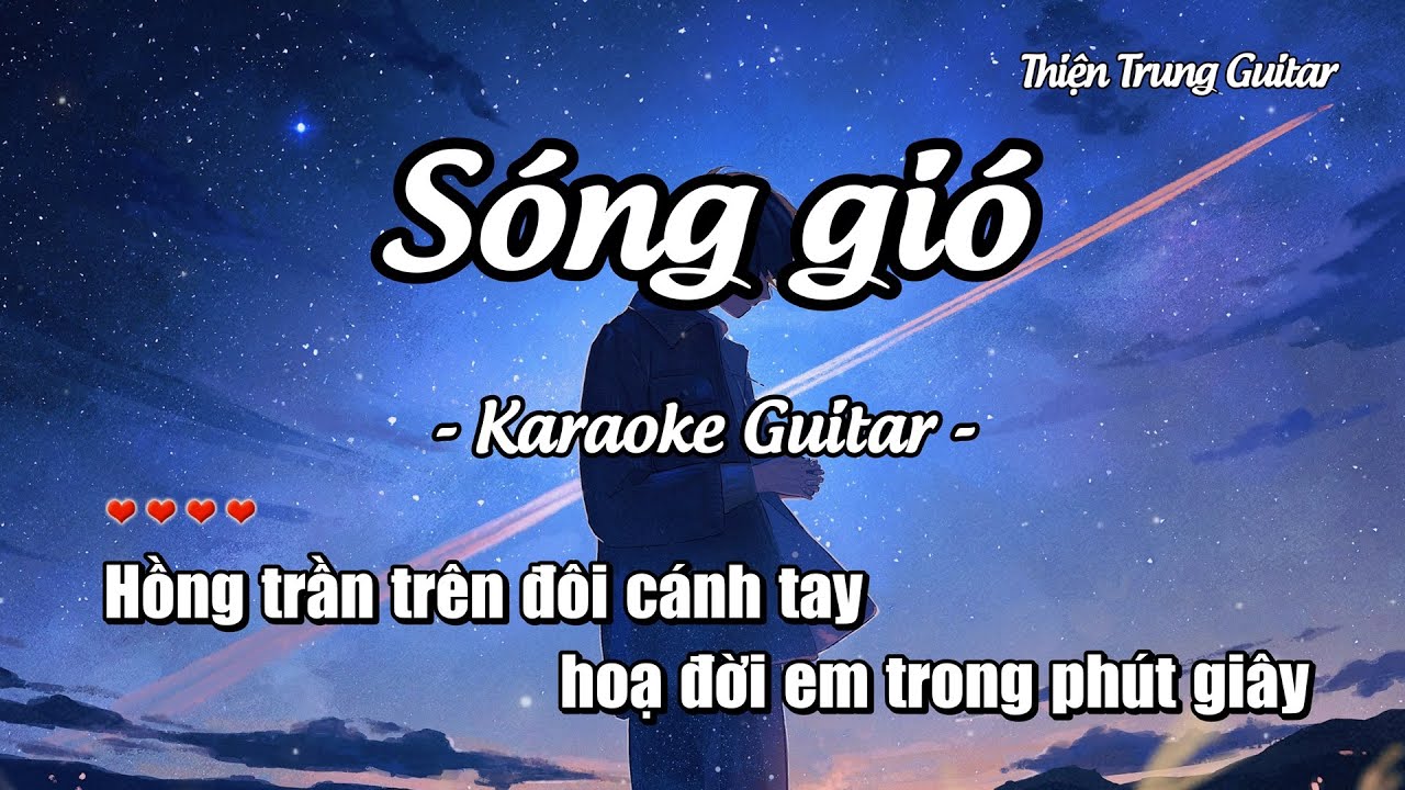 Karaoke Sóng gió - K-ICM x JACK (Guitar Solo Beat) | Thiện Trung Guitar