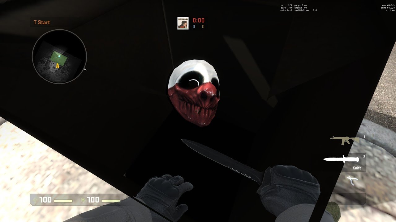 CS:GO - Easter Eggs - Payday 2 Mask on Bank