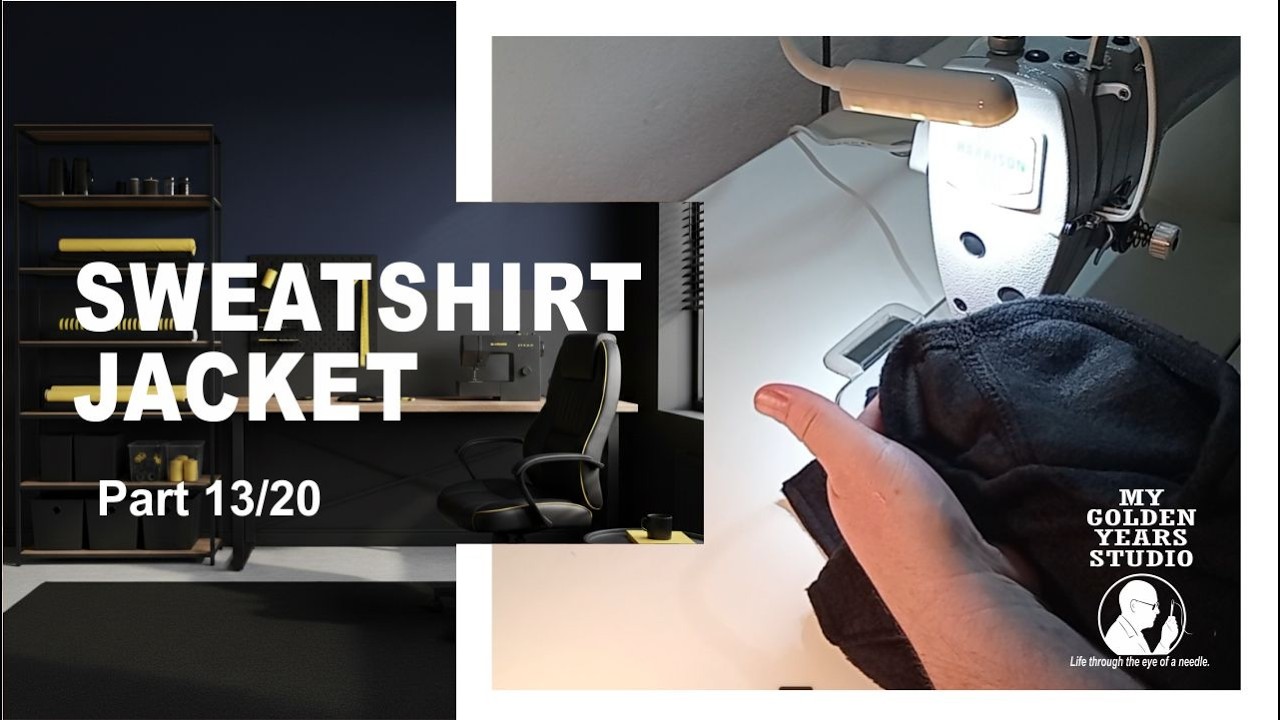 🎥 Sewing the Sleeveless Sweatshirt Jacket 13/20 — Topstitching the Side Seams