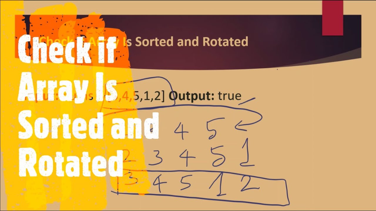 Check if Array Is Sorted and Rotated | LeetCode 1752 | Coders Camp