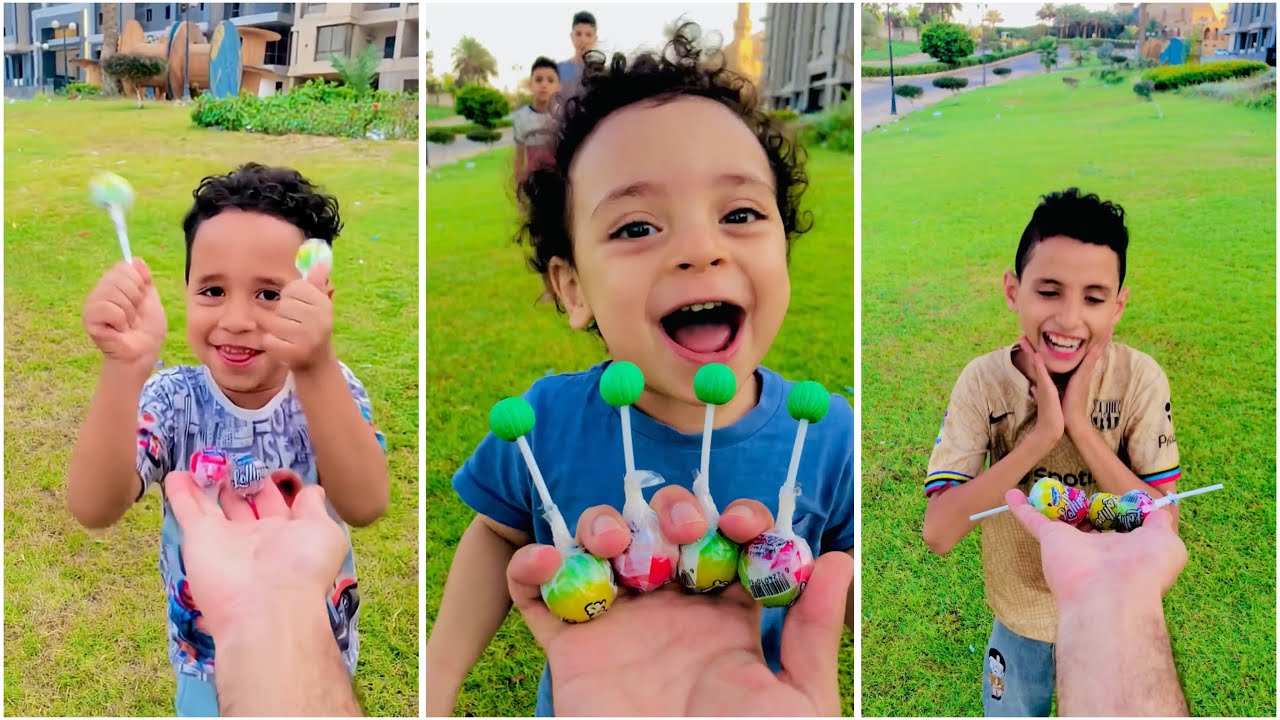 فرحة الاطفال بالحلويات لا تقدر بثمن 🍭❤️