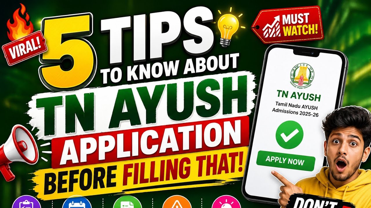 TN AYUSH APPLICATION|5 TIPS|EASY TO APPLY NOW|#tips#ayush#ayushapplication#2026#tnayush#admission