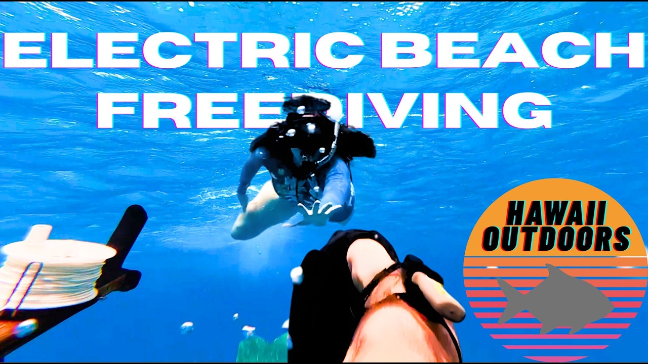 Electric Beach Freediving to the Buddha Statue, Pipes, and spearing Pananu and Nunu.