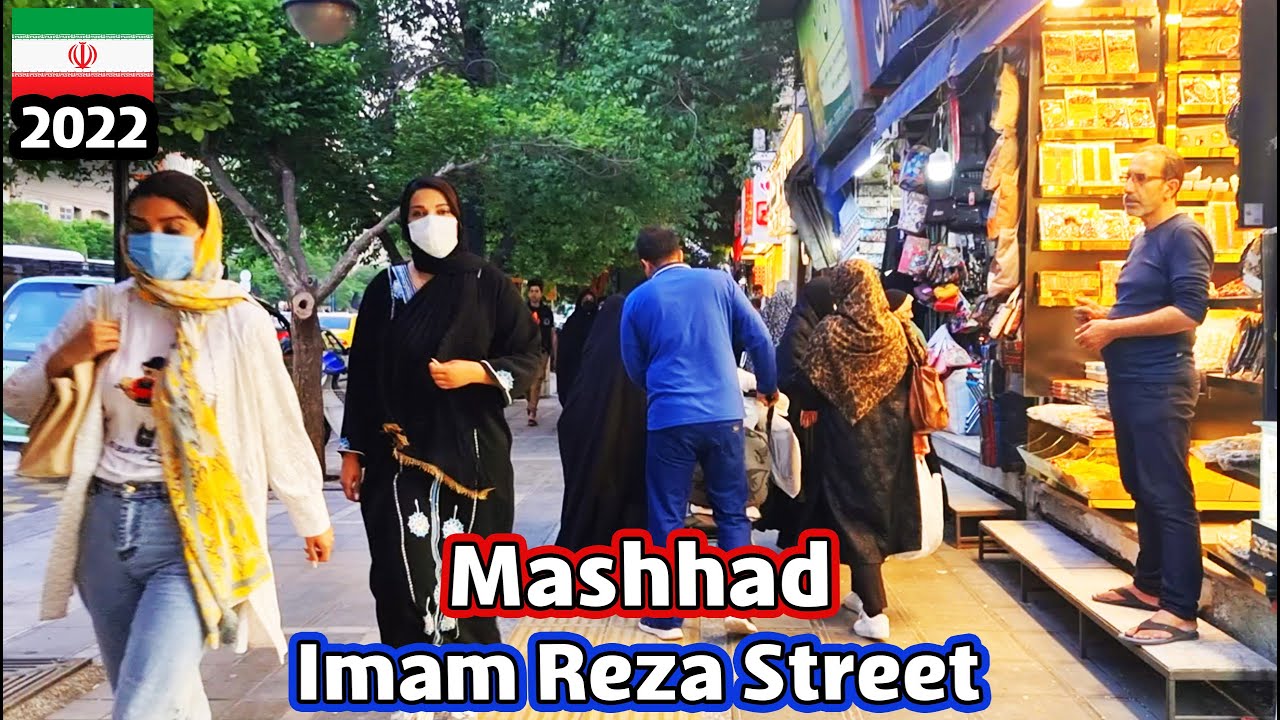 Walking tour of Imam Reza street in Mashhad city | Iran 2022 | Part 2