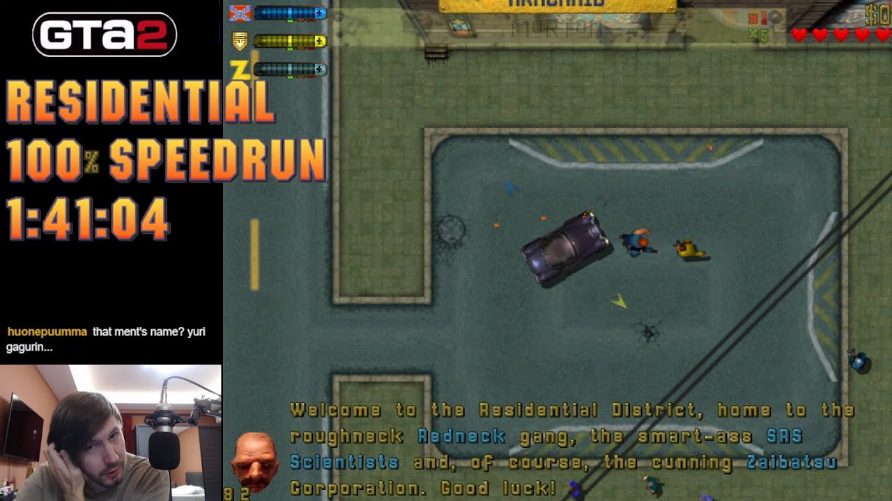 [WR] GTA 2 - Residential 100% Speedrun (1:41:04)