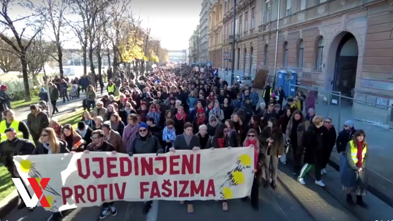Thousands rally across Croatia in nationwide marches against rising fascist sentiment | VERTEX