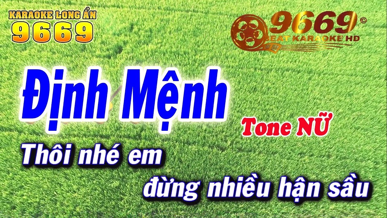 Karaoke Định Mệnh | Tone Nữ beat chuẩn | Nhạc sống LA STUDIO | Karaoke 9669