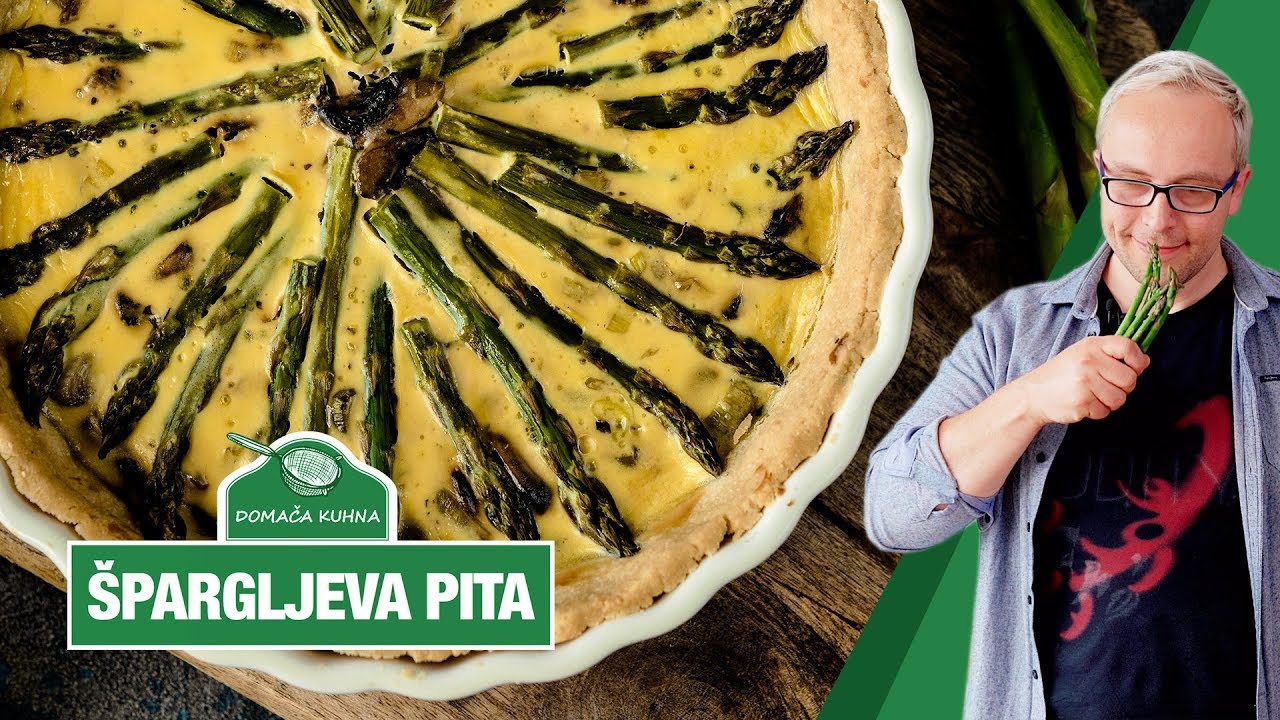 Špargljeva pita s porom in šampinjoni 4K